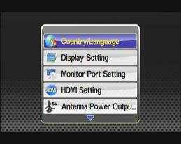 Nastavení systému (System Settings) V nabídce nastavení systému (SYSTEM SETTINGS) lze upravit obecná nastavení systému tohoto tuneru.