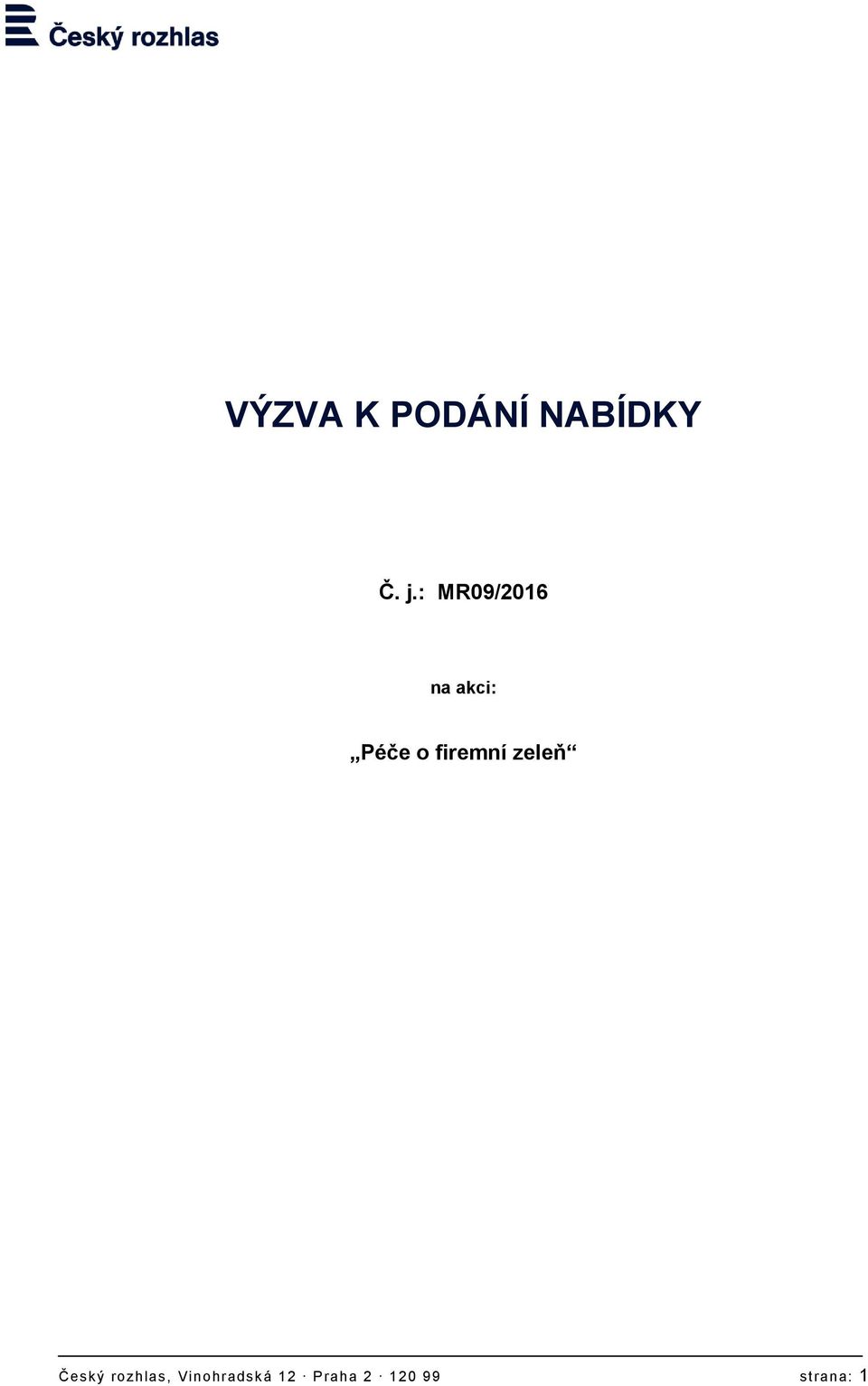 firemní zeleň Český rozhlas,