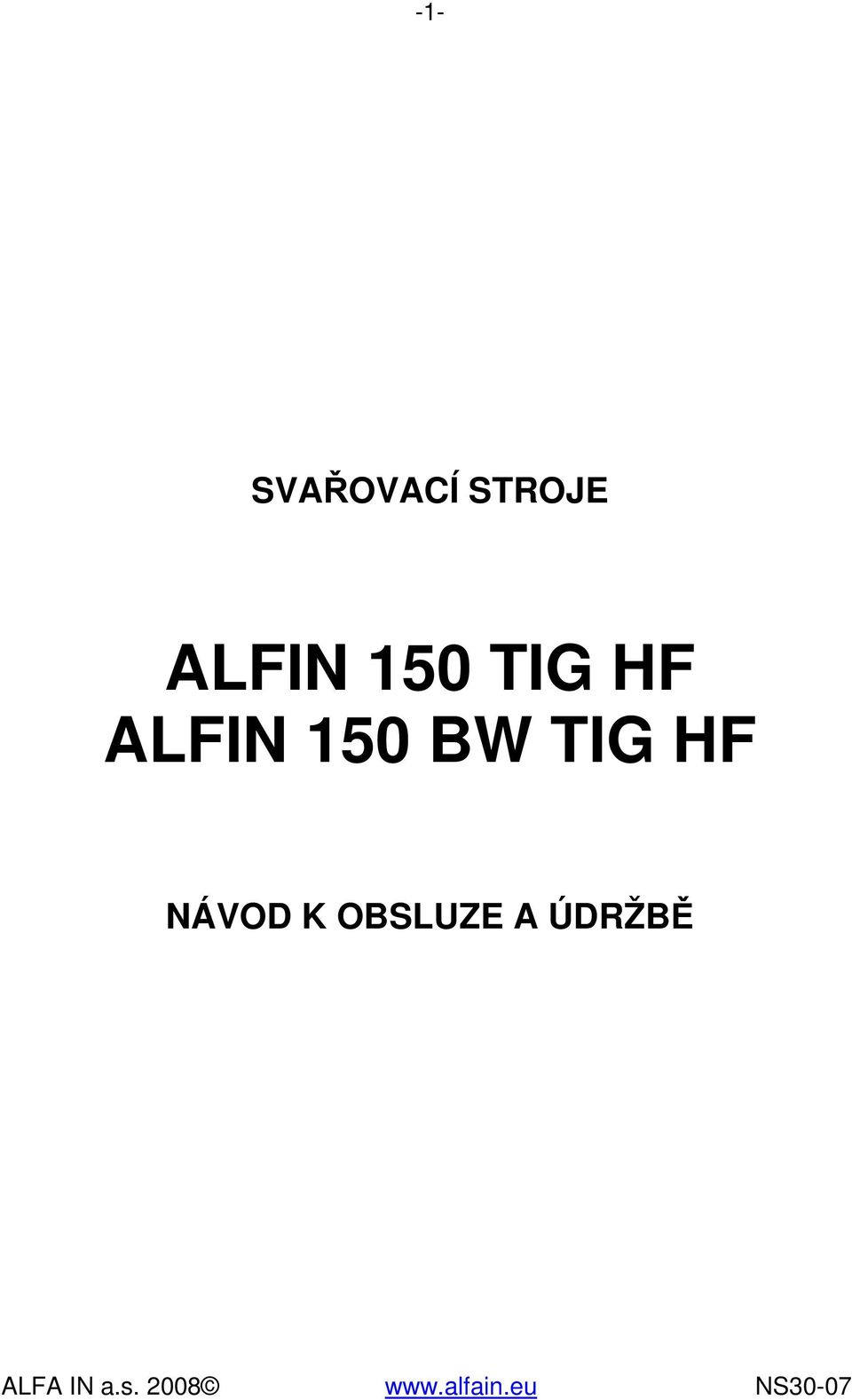 ALFIN 150 BW TIG HF