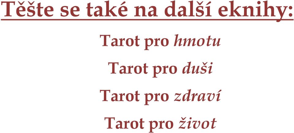 Tarot pro duši Tarot