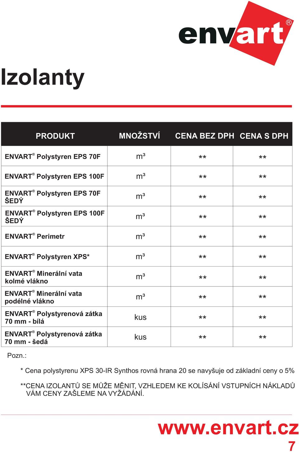 Polystyrenová zátka 70 mm - bílá ENVART Polystyrenová zátka 70 mm - šedá Pozn.