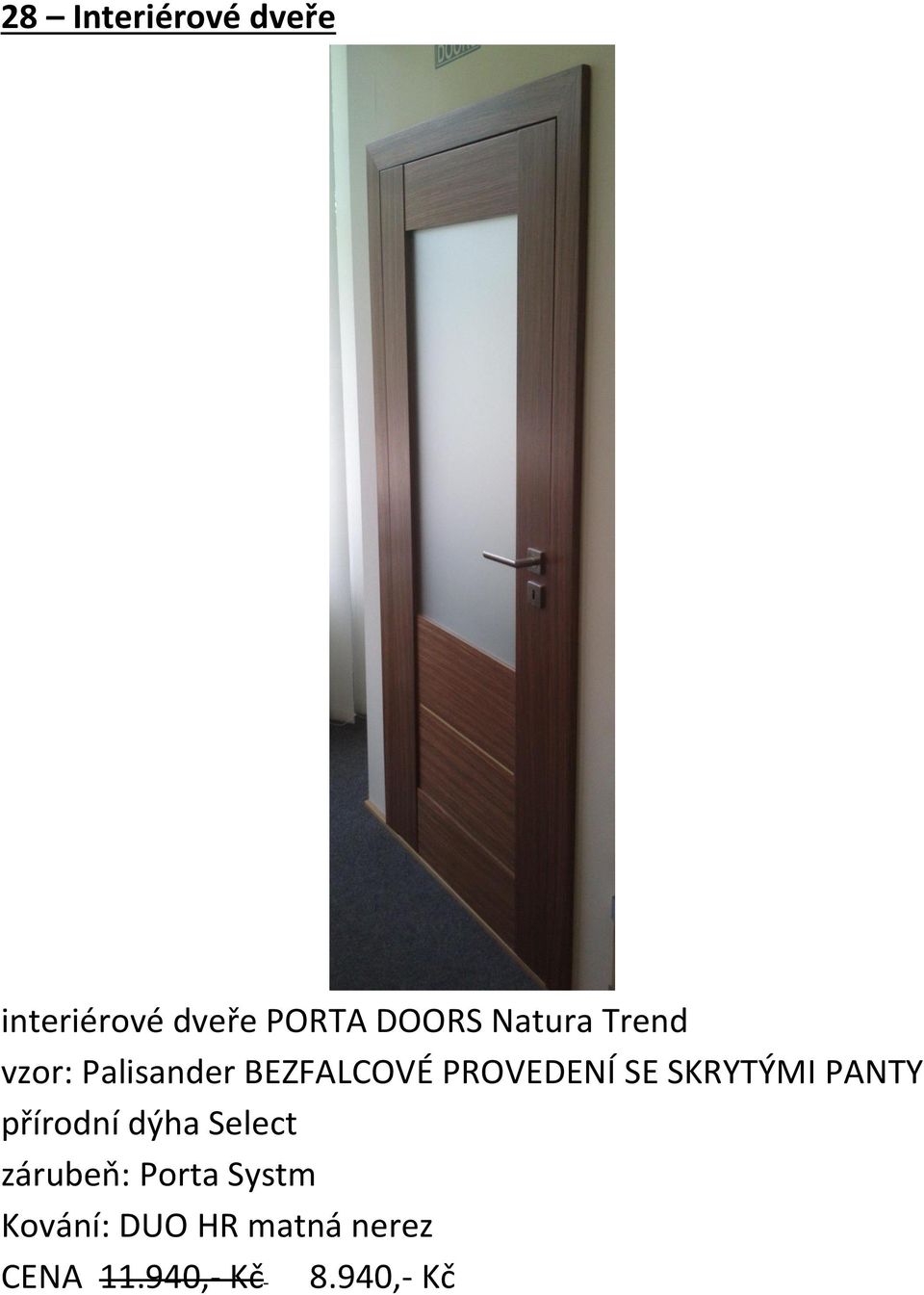 SKRYTÝMI PANTY přírodní dýha Select zárubeň: Porta