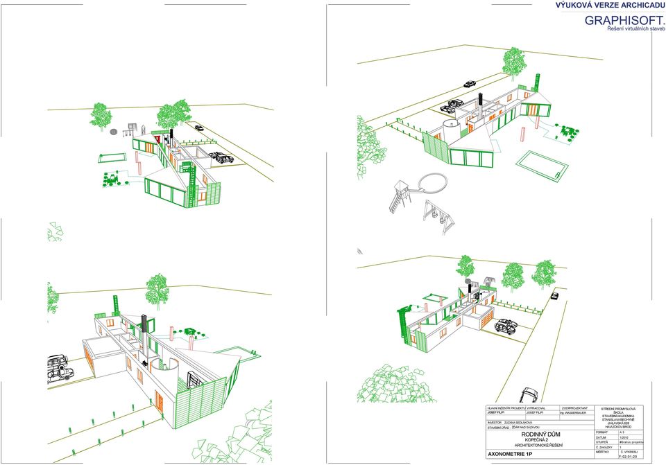 SÁZAVOU KOEČNÁ ARCHIEKONICKÉ ŘEŠENÍ AXONOMERIE SŘEDNÍ RŮMYSOVÁ