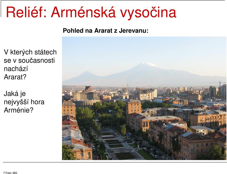 se v současnosti nachází Ararat?