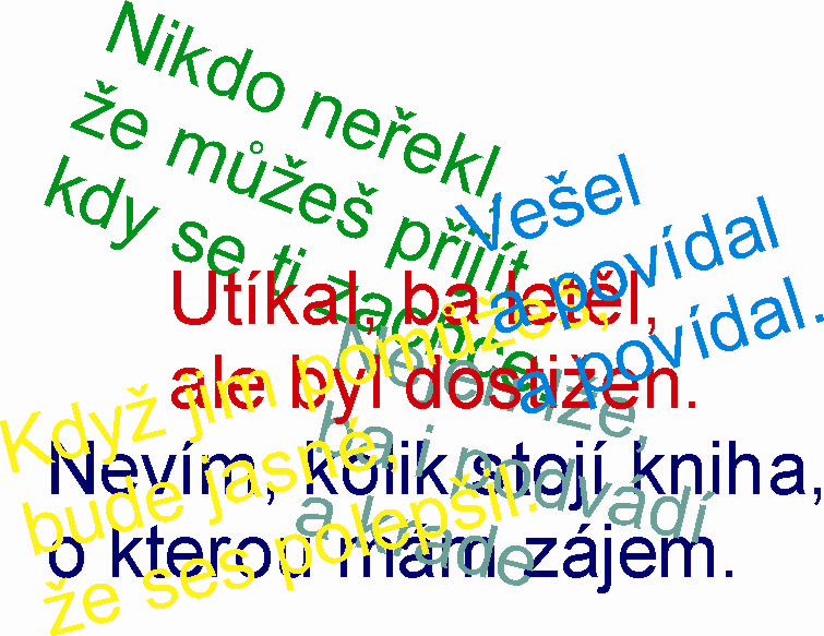 Souvětí souřadné a podřadné věta hlavní (H) není mluvnicky závislá na jiné větě věta vedlejší (V) je mluvnicky závislá na H nebo větě řídící; vyjadřuje její některý větný