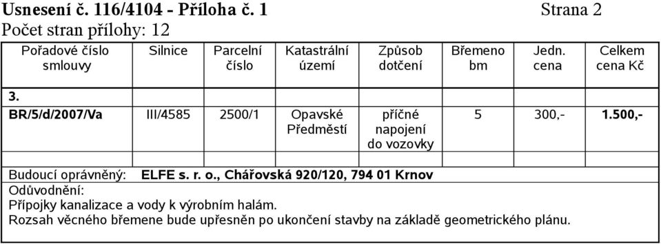 BR/5/d/2007/Va III/4585 2500/1 Opavské Předměstí do 5 300,-