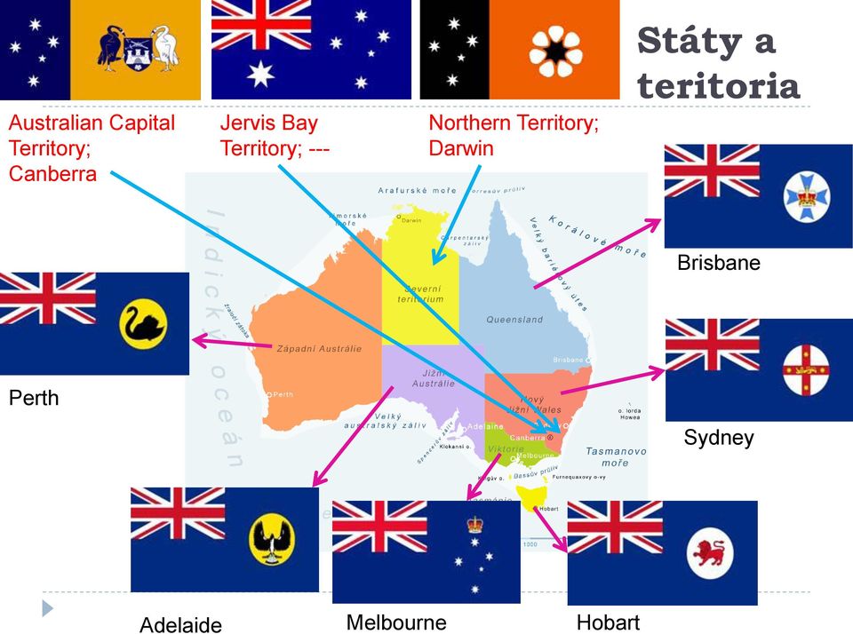 Territory; Darwin Státy a teritoria