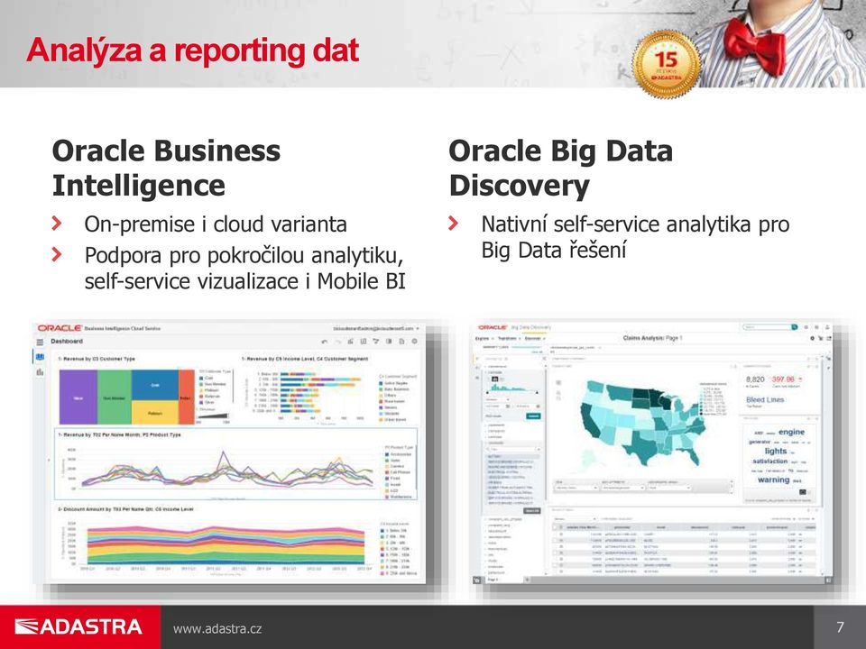 analytiku, self-service vizualizace i Mobile BI Oracle