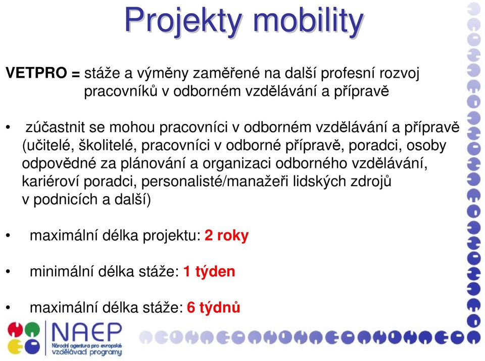 poradci, osoby odpovědné za plánování a organizaci odborného vzdělávání, kariéroví poradci, personalisté/manažeři