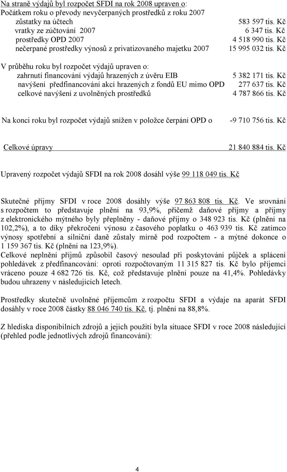 mimo OPD celkové navýšení z uvolněných prostředků 583 597 tis. Kč 6 347 tis. Kč 4 518 990 tis. Kč 15 995 032 tis. Kč 5 382 171 tis. Kč 277 637 tis. Kč 4 787 866 tis.
