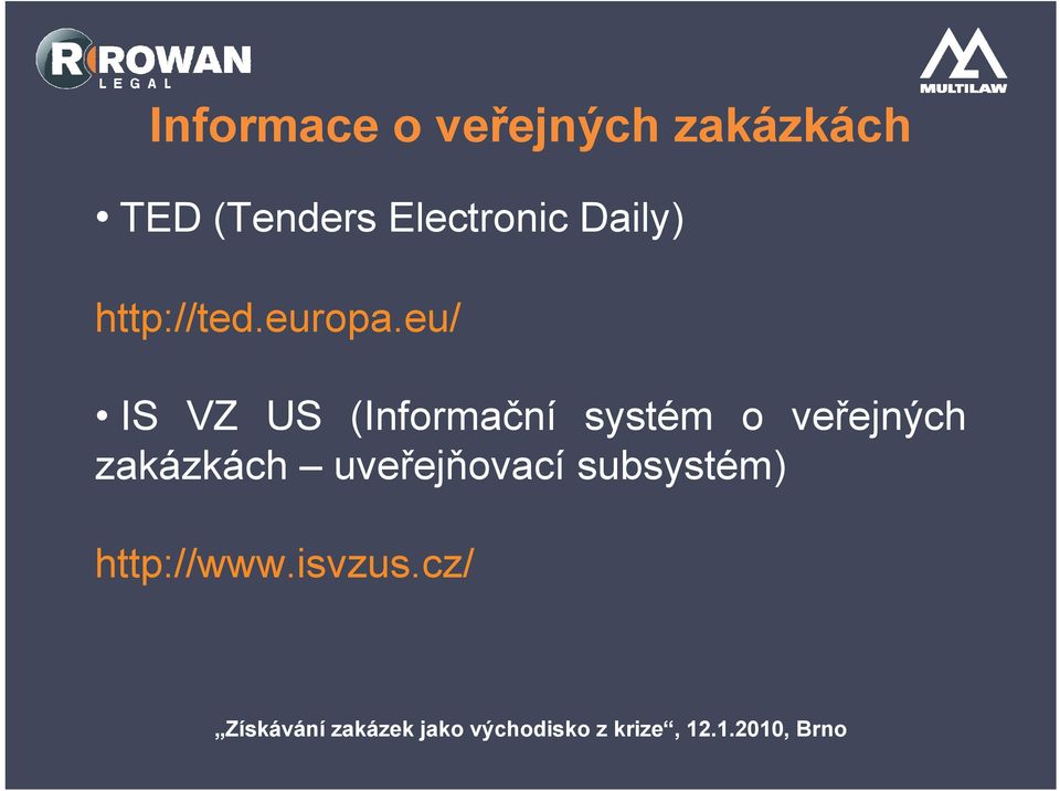 eu/ IS VZ US (Informační systém o veřejných