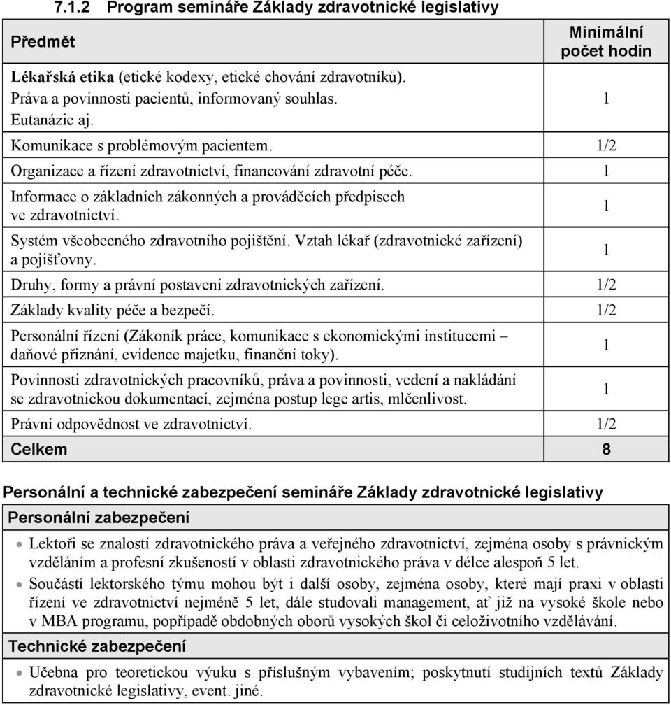 Systém všeobecného zdravotního pojištní. Vztah léka (zdravotnické zaízení) a pojišovny. Druhy, formy a právní postavení zdravotnických zaízení. 1/2 Základy kvality pée a bezpeí.