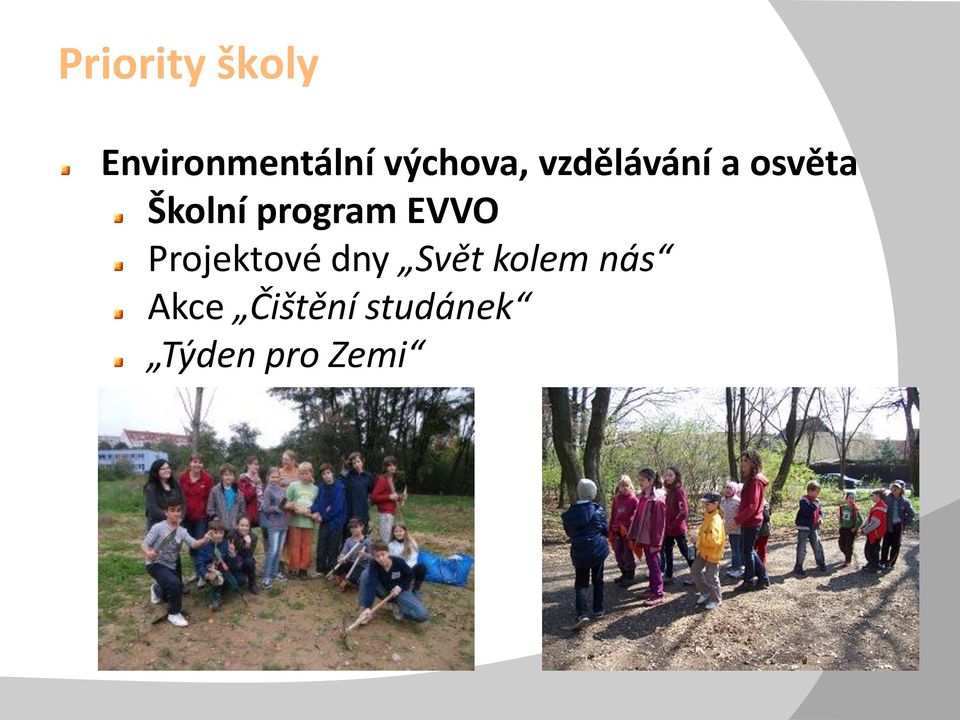 program EVVO Projektové dny Svět