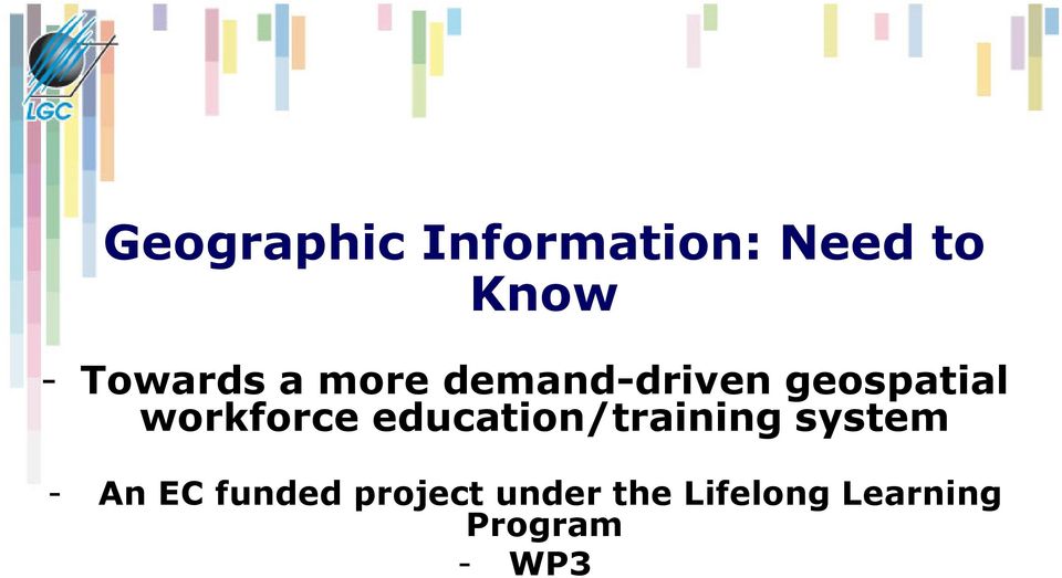 workforce education/training system - An EC