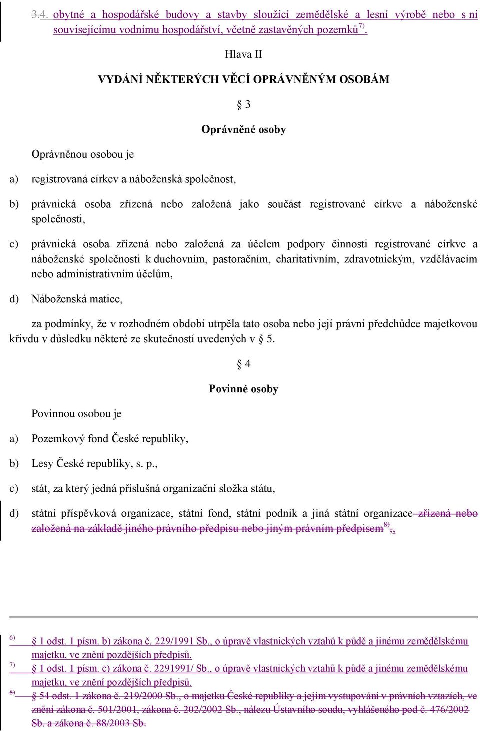 registrované církve a náboženské společnosti, c) právnická osoba zřízená nebo založená za účelem podpory činnosti registrované církve a náboženské společnosti k duchovním, pastoračním, charitativním,