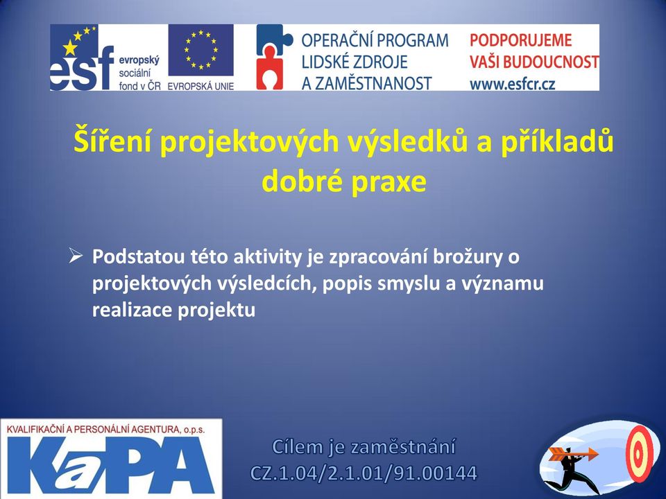 zpracování brožury o projektových