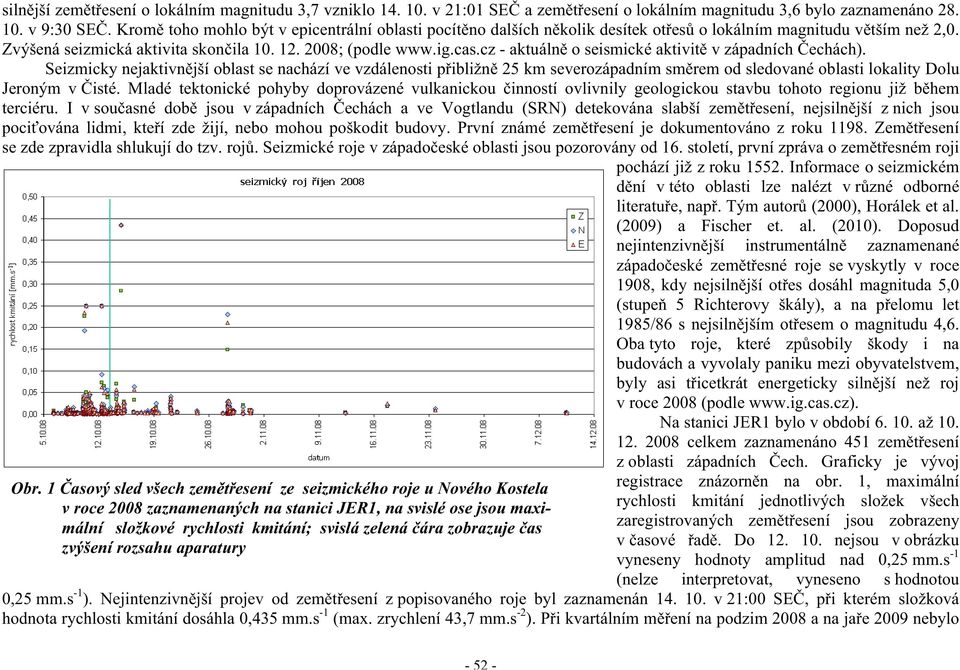 cz - aktuáln o seismické aktivit v západních echách). Seizmicky nejaktivn jší oblast se nachází ve vzdálenosti p ibližn 25 km severozápadním sm rem od sledované oblasti lokality Dolu Jeroným v isté.