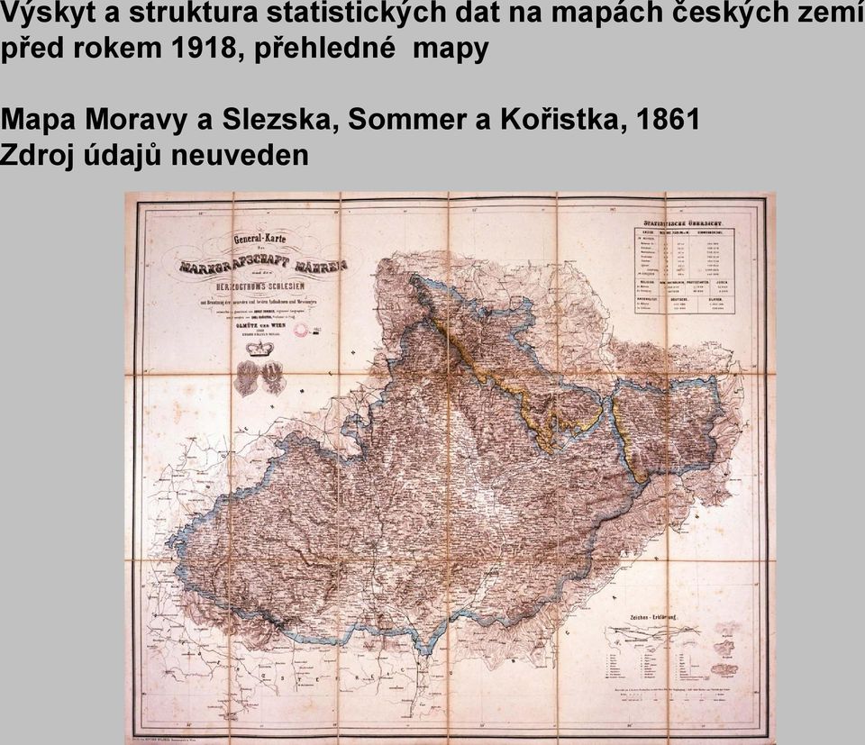 přehledné mapy Mapa Moravy a Slezska,