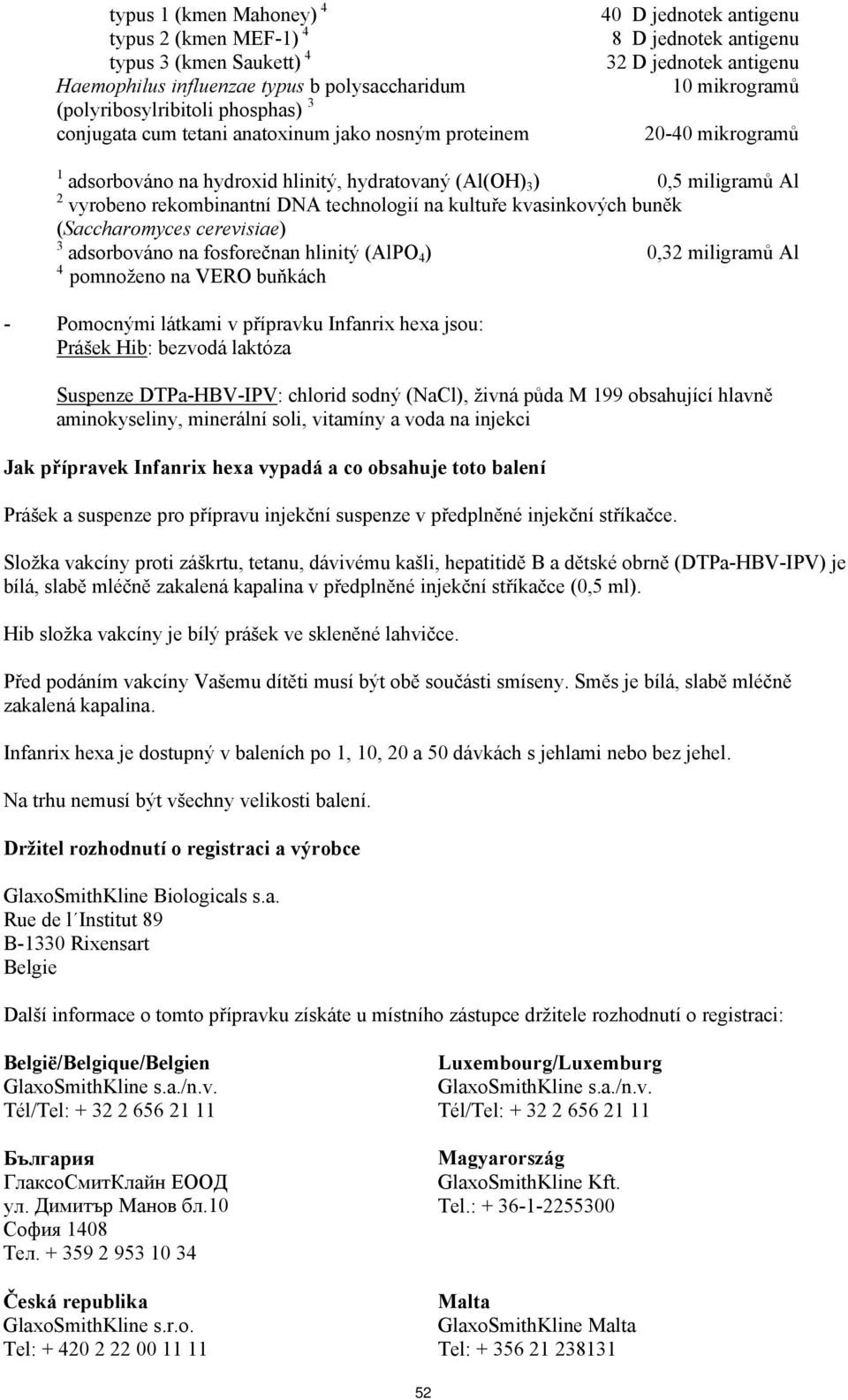 rekombinantní DNA technologií na kultuře kvasinkových buněk (Saccharomyces cerevisiae) 3 adsorbováno na fosforečnan hlinitý (AlPO 4 ) 0,32 miligramů Al 4 pomnoženo na VERO buňkách - Pomocnými látkami