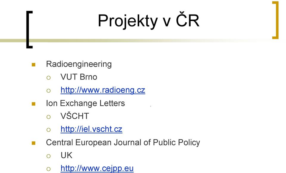 cz Ion Exchange Letters VŠCHT http://iel.