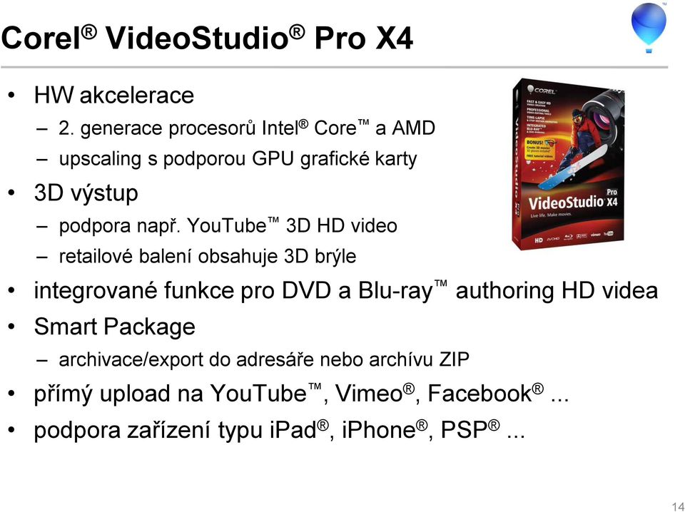 YouTube 3D HD video retailové balení obsahuje 3D brýle integrované funkce pro DVD a Blu-ray
