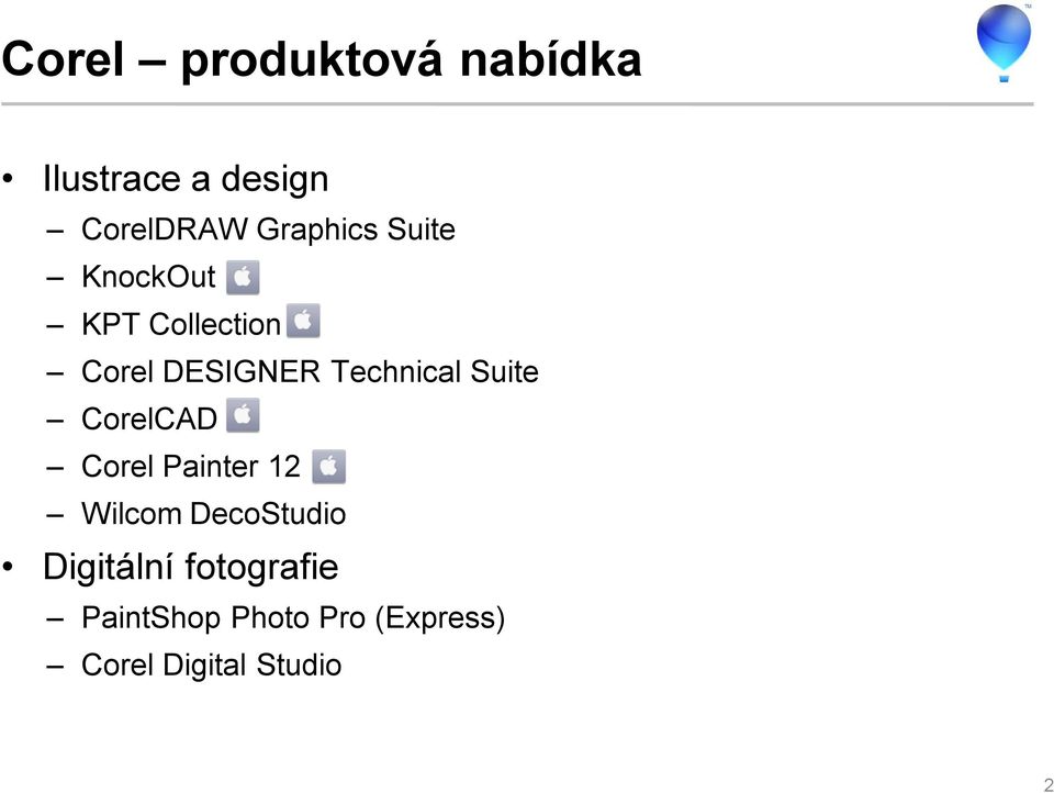 Technical Suite CorelCAD Corel Painter 12 Wilcom DecoStudio