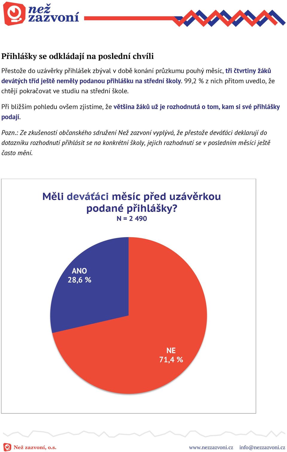 Při bližším pohledu ovšem zjistíme, že většina žáků už je rozhodnutá o tom, kam si své přihlášky podají. Pozn.