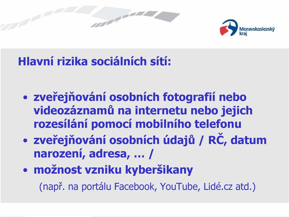 telefonu zveřejňování osobních údajů / RČ, datum narození, adresa, /