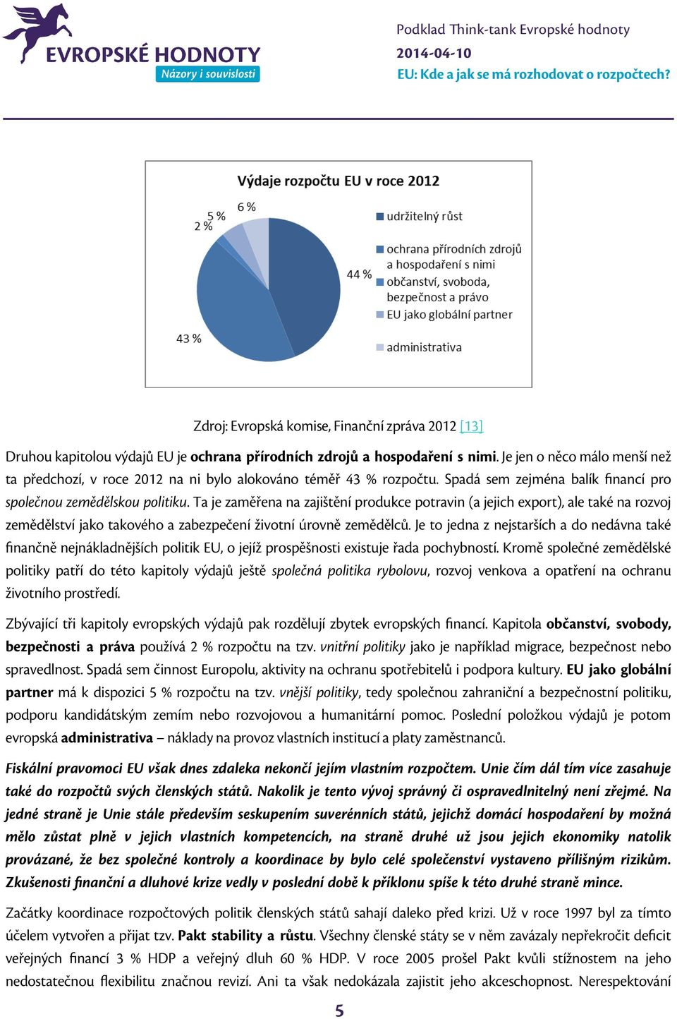 Ta je zaměřena na zajištění produkce potravin (a jejich export), ale také na rozvoj zemědělství jako takového a zabezpečení životní úrovně zemědělců.