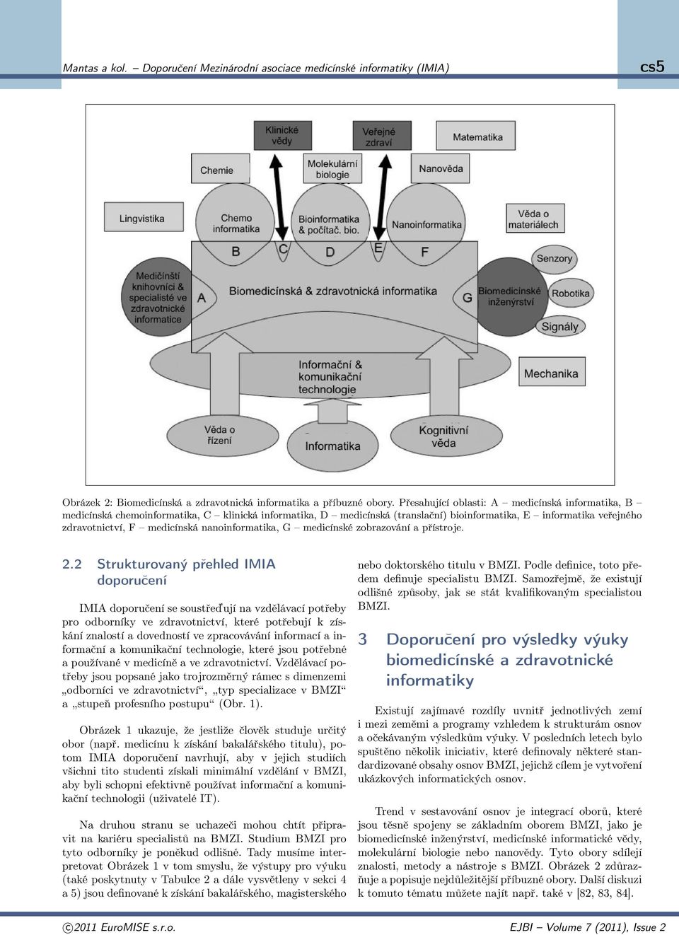 nanoinformatika, G medicínské zobrazování a přístroje. 2.