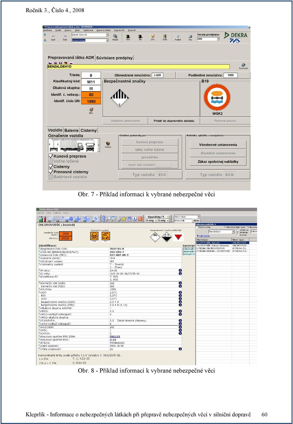 8 - Příklad informací k vybrané nebezpečné věci