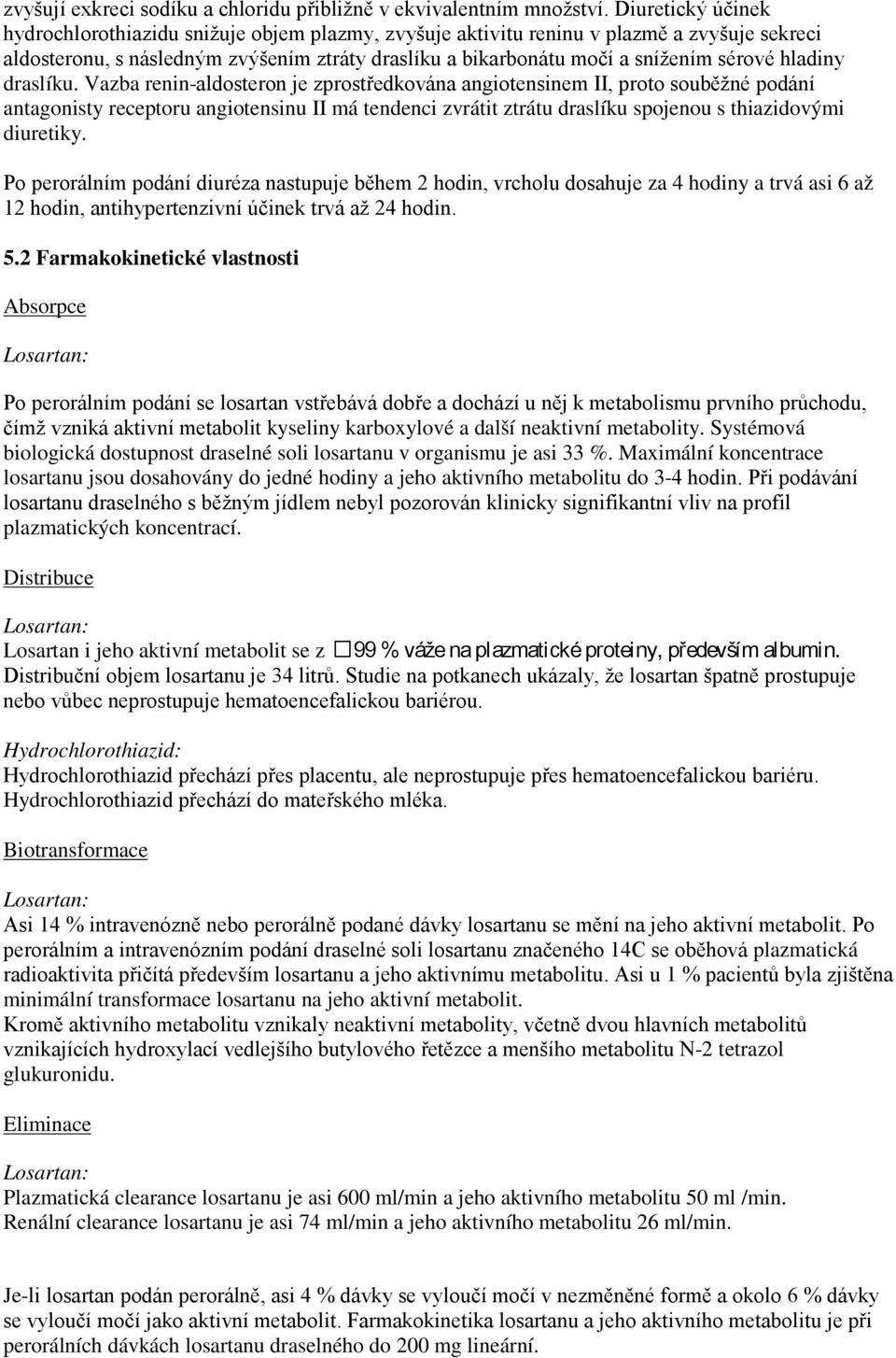 hladiny draslíku.