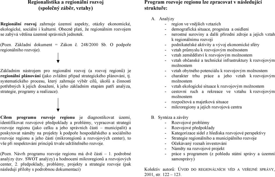 Obecně platí, že regionálním rozvojem - demografická situace, prognóza a osídlení se zabývá většina územně správních jednotek.