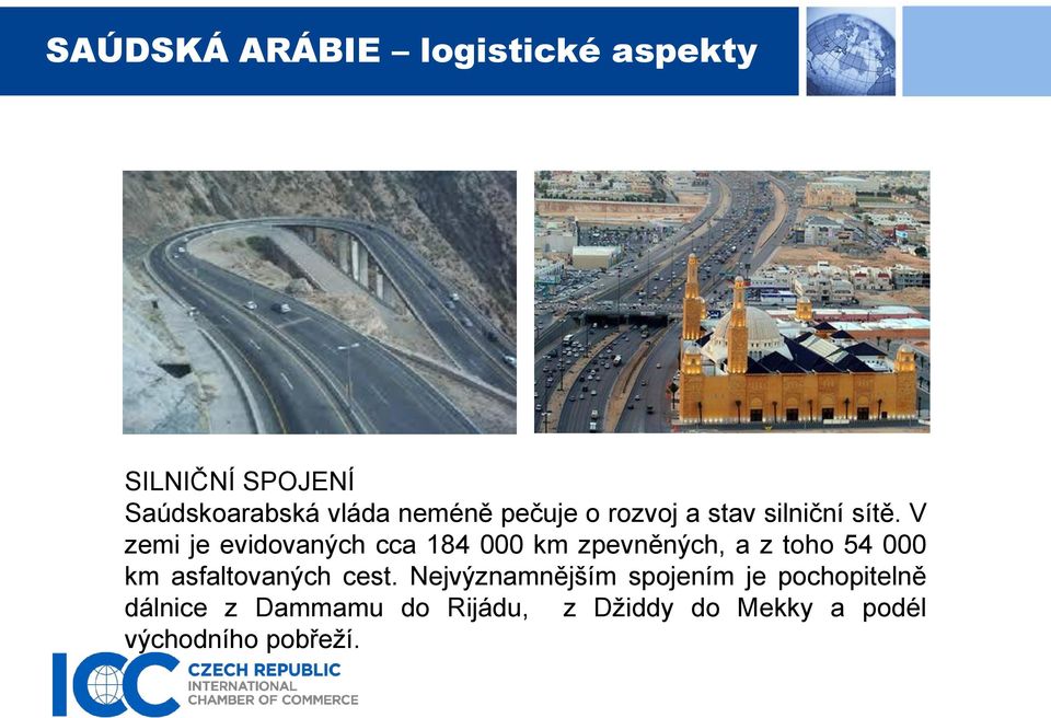 V zemi je evidovaných cca 184 000 km zpevněných, a z toho 54 000 km