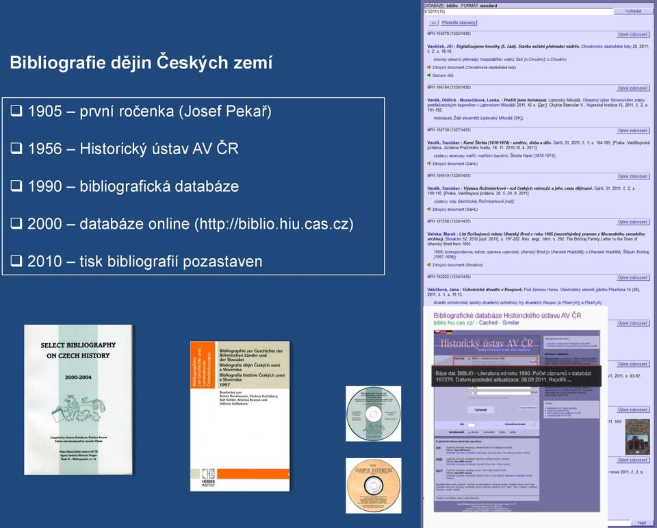 bibliografická databáze 2000 databáze online
