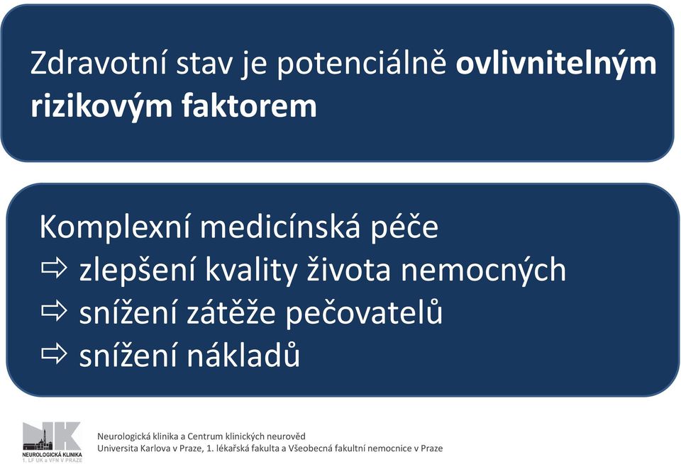 Komplexní medicínská péče zlepšení