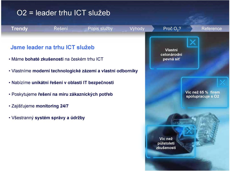 Vlastníme moderní technologické zázemí a vlastní odborníky Nabízíme unikátní řešení v oblasti IT bezpečnosti