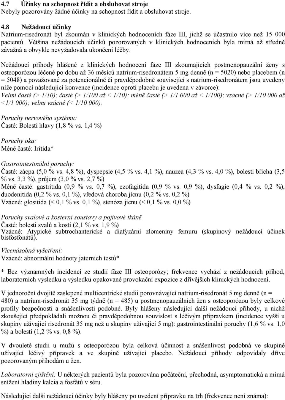 Většina nežádoucích účinků pozorovaných v klinických hodnoceních byla mírná až středně závažná a obvykle nevyžadovala ukončení léčby.