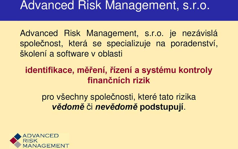 software v oblasti identifikace, měření, řízení a systému kontroly