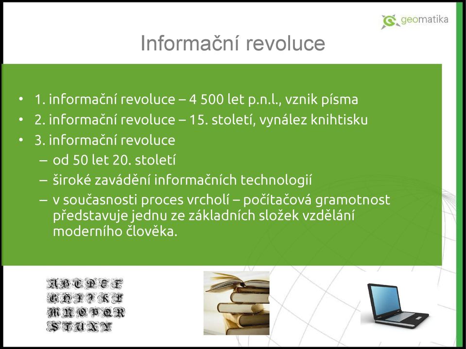 informační revoluce od 50 let 20.