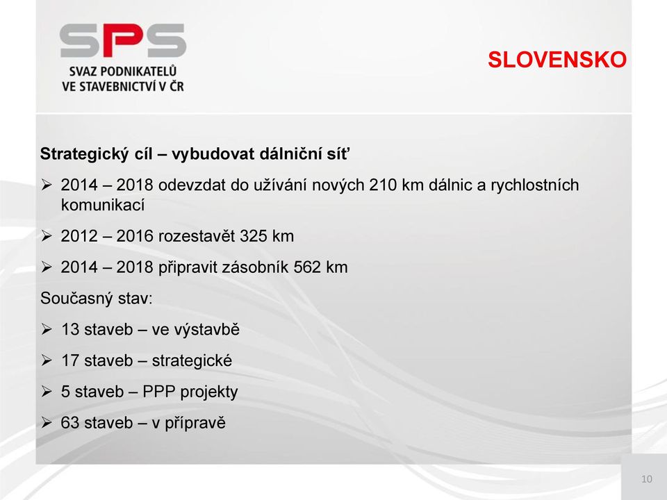 rozestavět 325 km 2014 2018 připravit zásobník 562 km Současný stav: 13