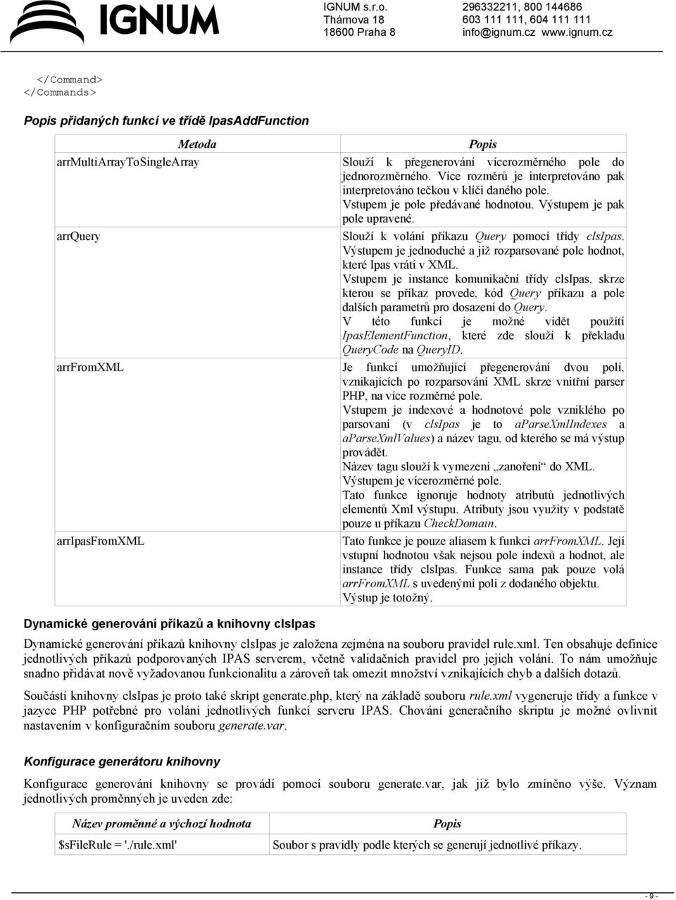 Slouží k volání příkazu Query pomocí třídy clsipas. Výstupem je jednoduché a již rozparsované pole hodnot, které Ipas vrátí v XML.