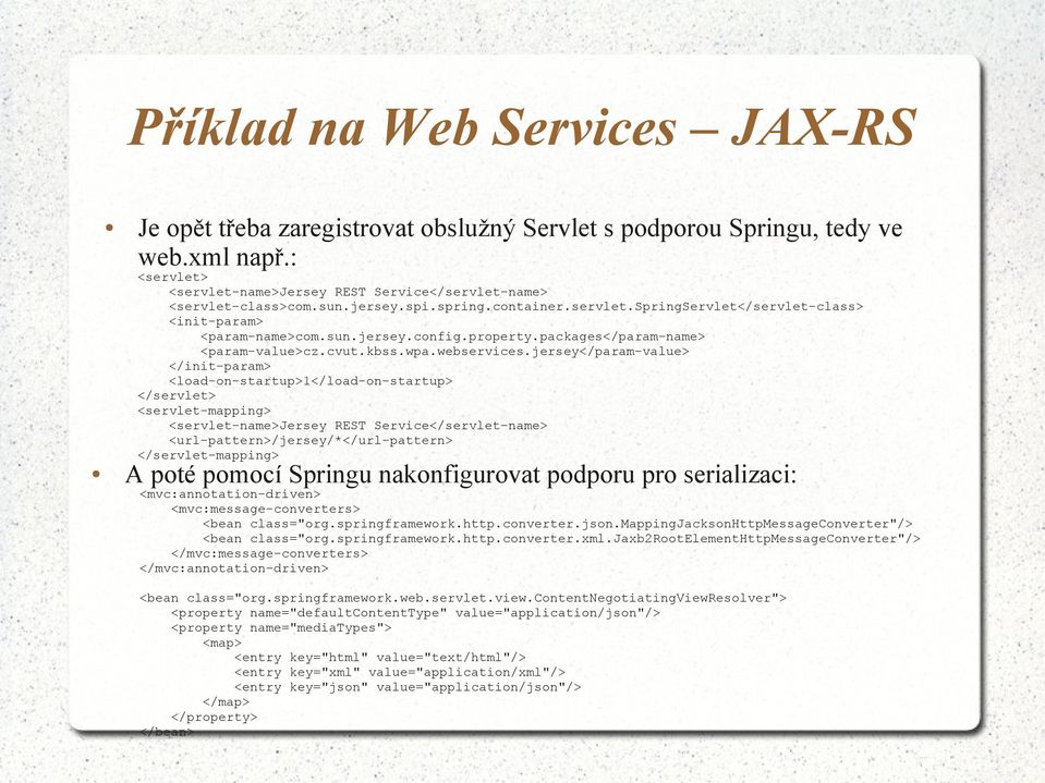 jersey</param-value> </init-param> <load-on-startup>1</load-on-startup> </servlet> <servlet-mapping> <servlet-name>jersey REST Service</servlet-name> <url-pattern>/jersey/*</url-pattern>