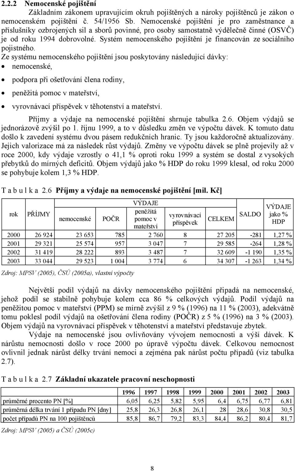 Systém nemocenského pojištění je financován ze sociálního pojistného.