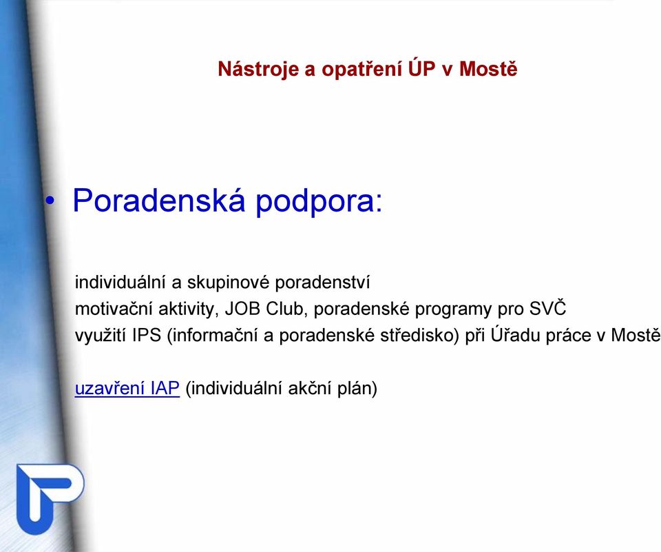 poradenské programy pro SVČ využití IPS (informační a