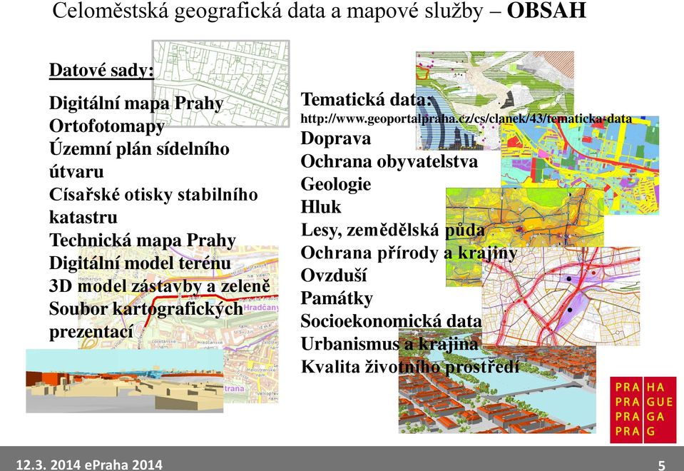 prezentací Tematická data: http://www.geoportalpraha.