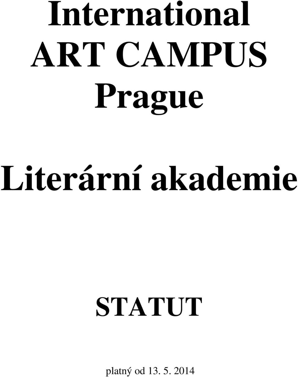 Prague STATUT