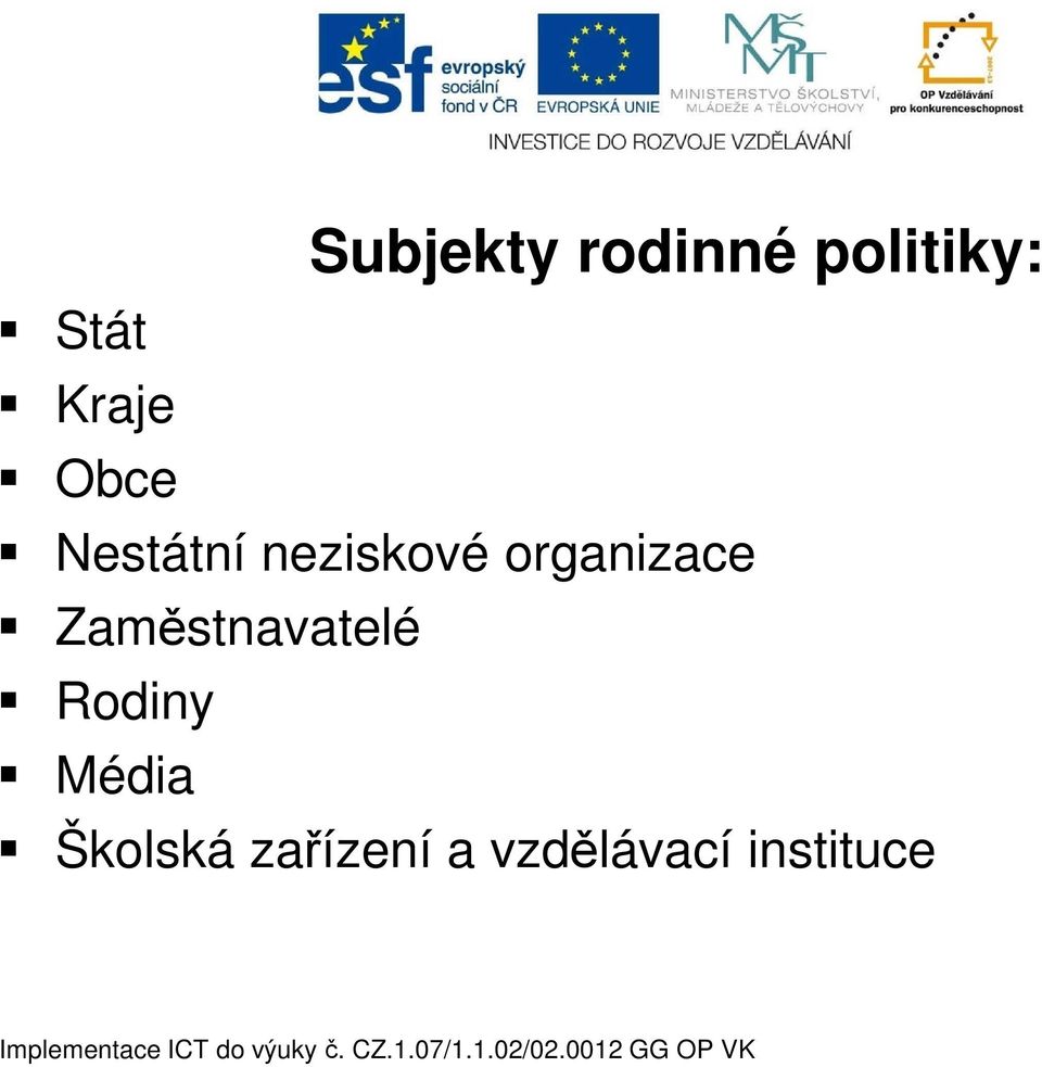 organizace Zaměstnavatelé Rodiny