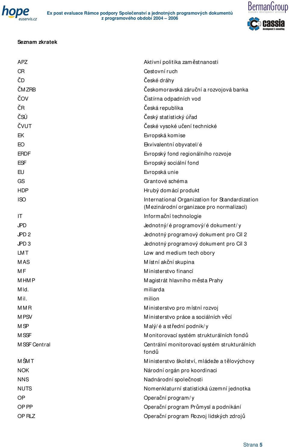 produkt International Organization for Standardization (Mezinárodní organizace pro normalizaci) Informaní technologie Jednotný/é programový/é dokument/y JPD 2 Jednotný programový dokument pro Cíl 2
