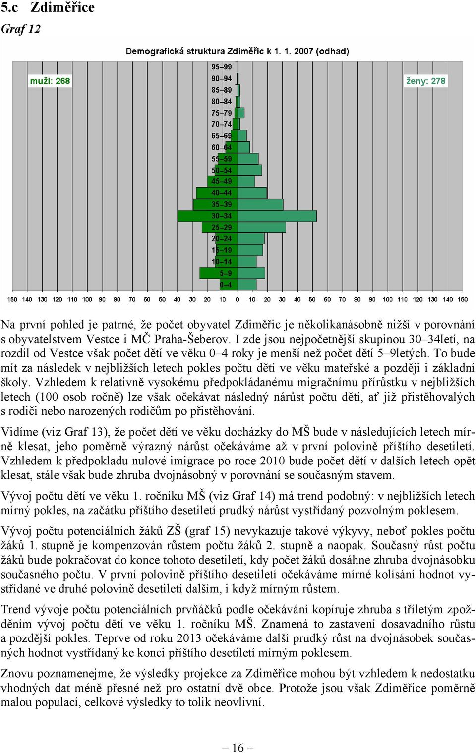 To bude mít za následek v nejbližších letech pokles počtu dětí ve věku mateřské a později i základní školy.